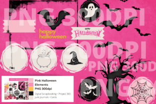 Pink Halloween Scrapbook Elements Graphic by Wetfish Designs · Creative ...