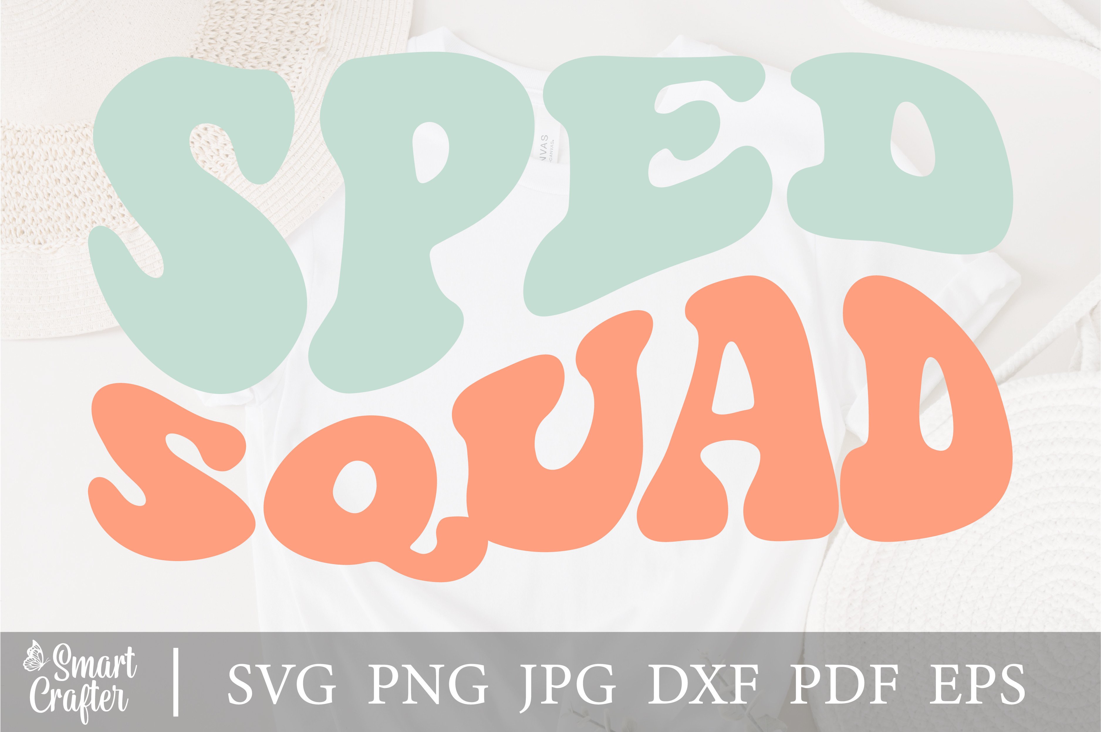 SPED Squad Svg Wavy Design Graphic by Smart Crafter · Creative Fabrica