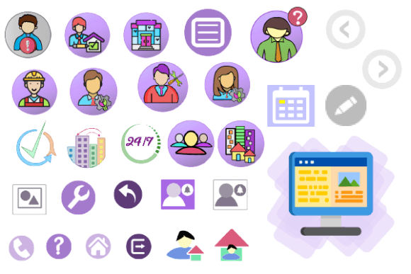 30 Real Estate Colorful UI UX Icons Set Graphic by Fouziaabida ...