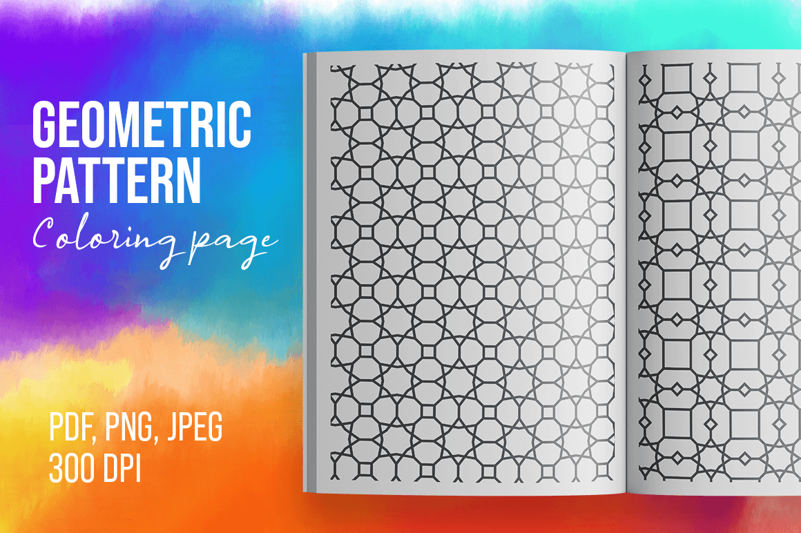 Geometric Pattern Coloring Page Activity