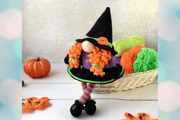 Halloween Witch Gnome Doll Pattern