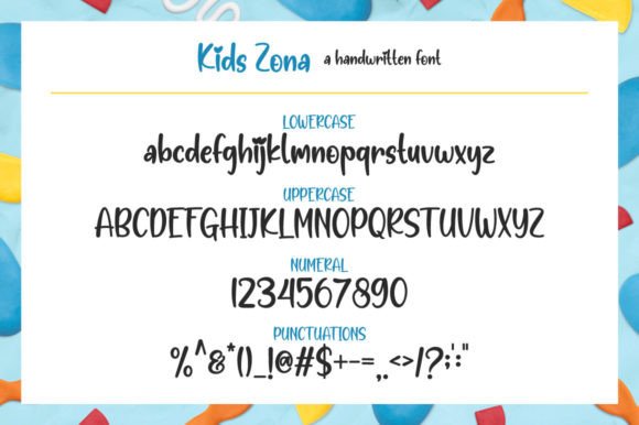 Kids Zona Font PNG with transparent background - Preview 6