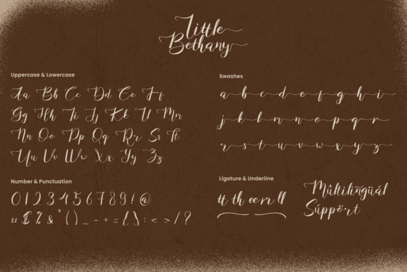 Little Bethany Font PNG with transparent background - Preview 5