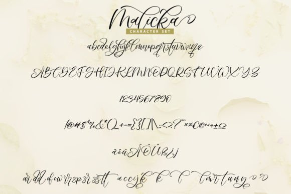 Malicka Font font preview - 4