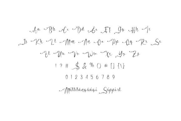 Median Florets Font PNG with transparent background - Preview 2