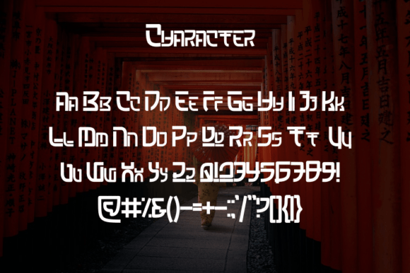 Modern Japan Font PNG with transparent background - Preview 2