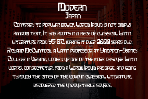 Modern Japan Font PNG with transparent background - Preview 3