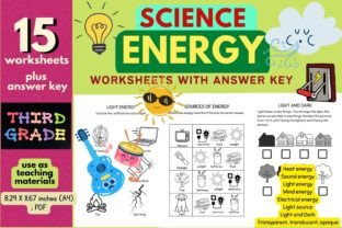 Science:Energy Worksheets, Third Grade Graphic by Charm Creatives ...