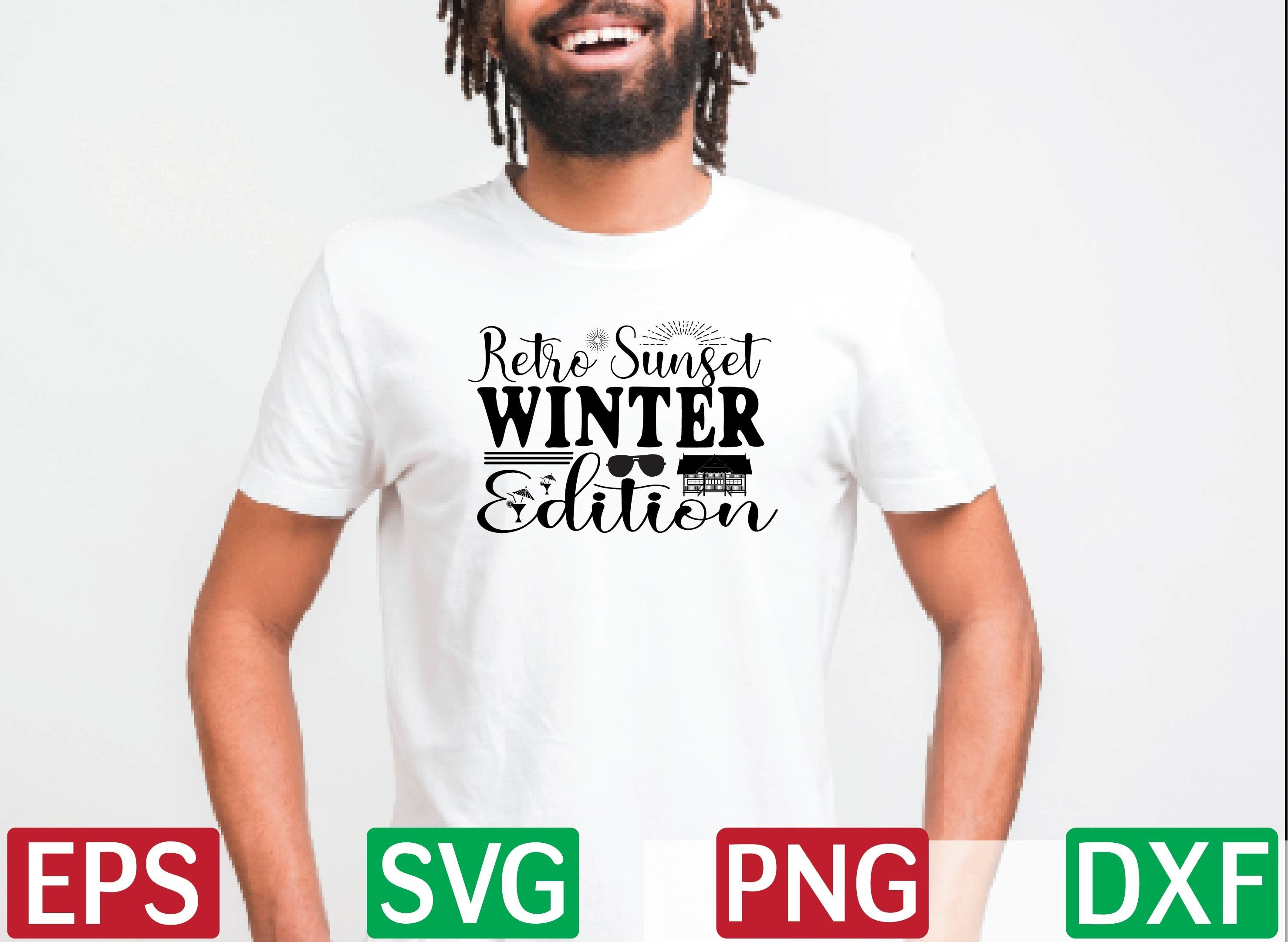 Retro Sunset Winter Edition Svg Design Graphic by Nurnobi Store ...