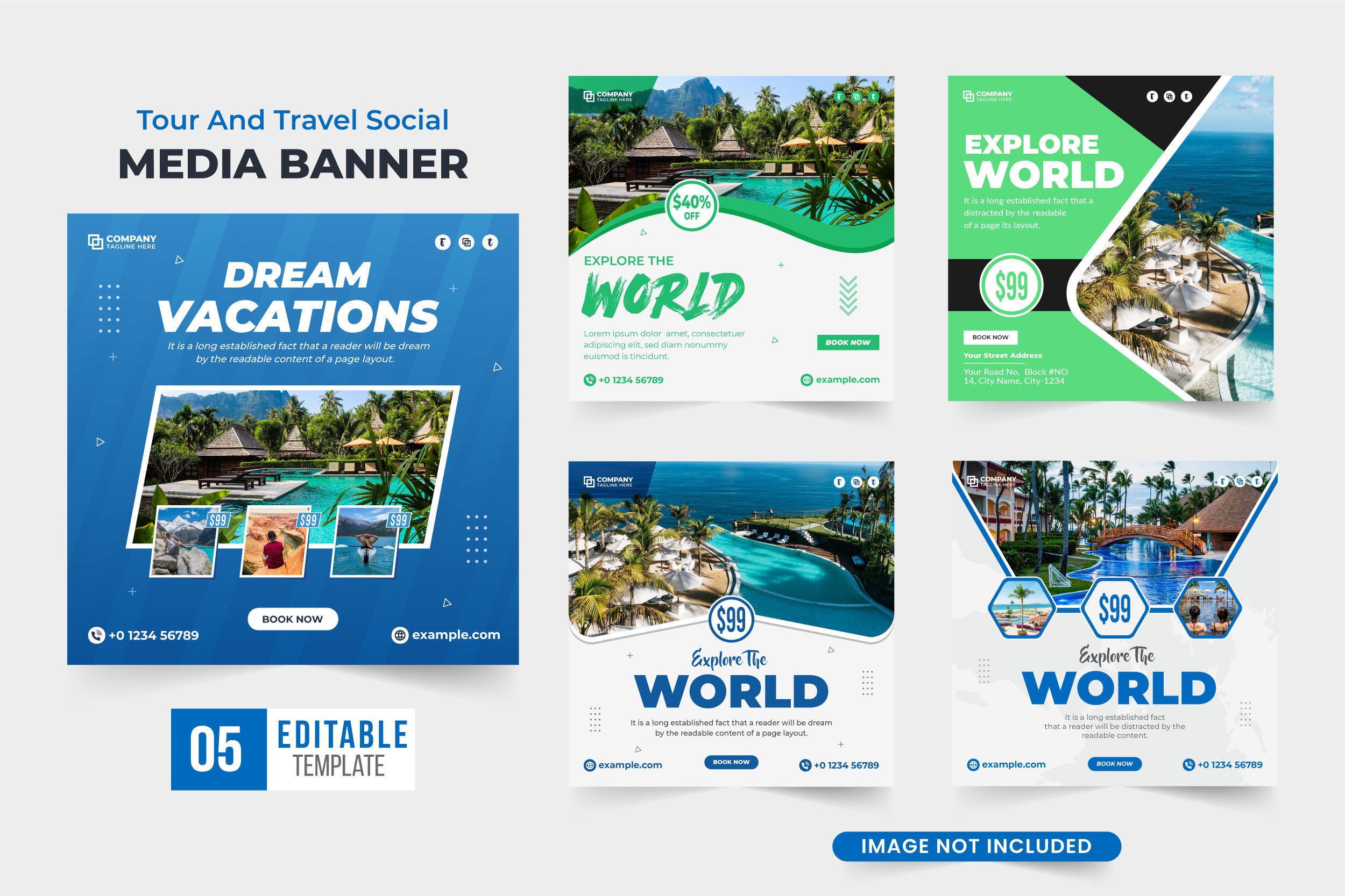 Tour Program Background Tour and Travel Template Bundle Graphic by iftikharalam · Creative Fabrica