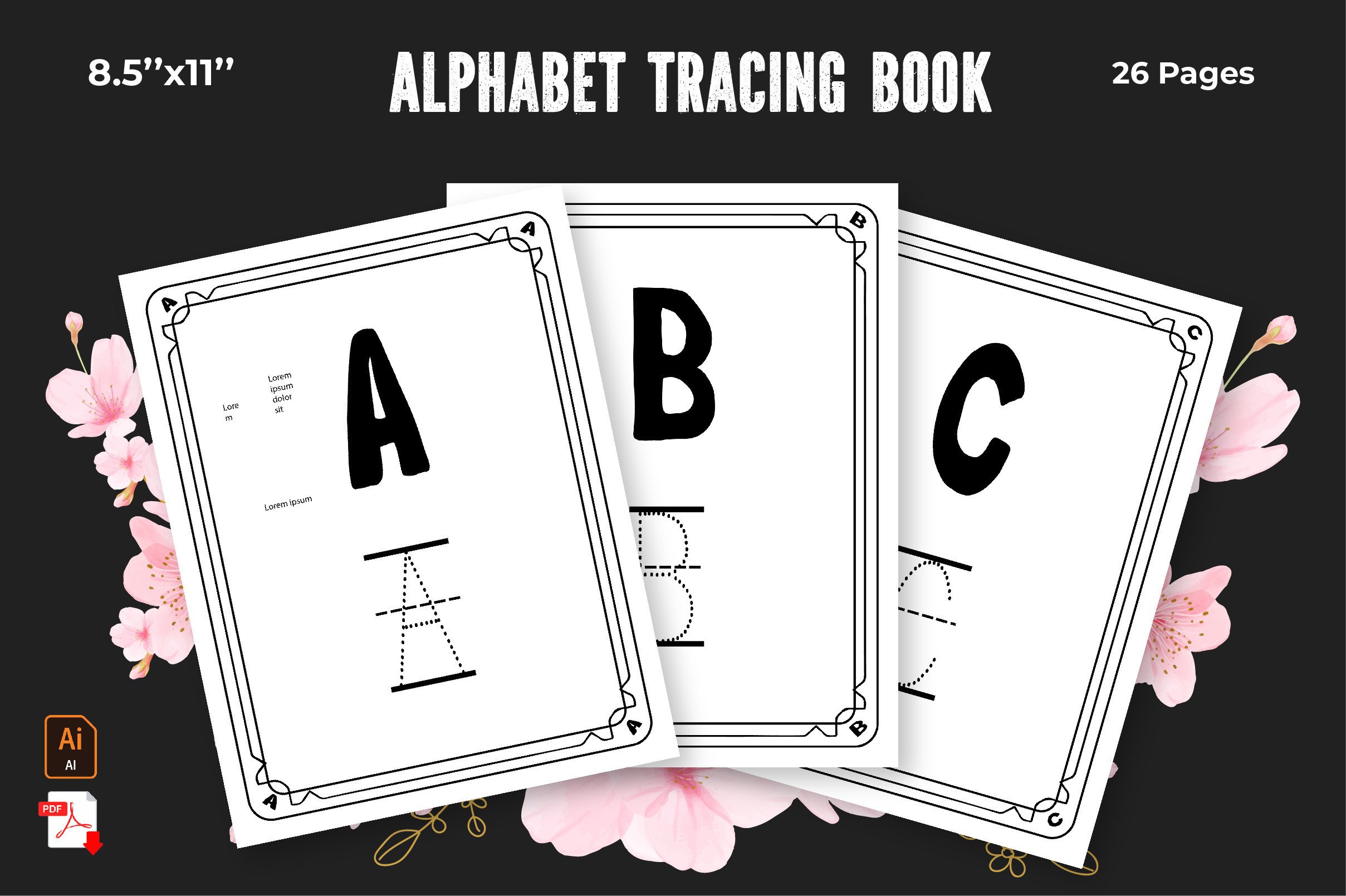 Upper Case Alphabet Tracing Workbook Graphic by graphinize · Creative ...