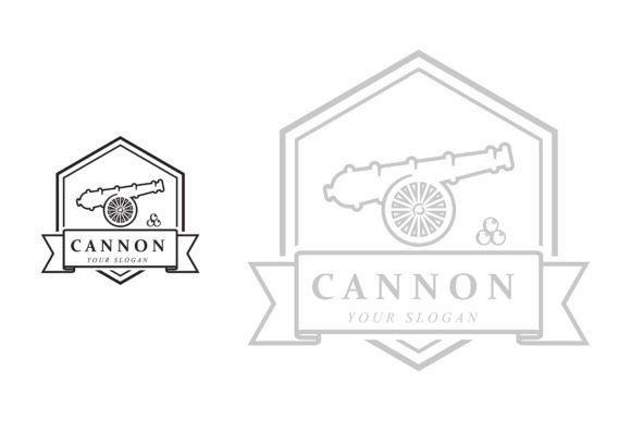 Cannon Vintage Logo with Slogan Template Graphic Logos By Acillia eggi saputri