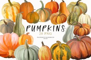 Autumn Pumpkins Clipart PNG Graphic by Vasmila design · Creative Fabrica
