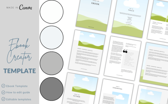 Canva Online EBook Editable Templates for coaching and course workbooks