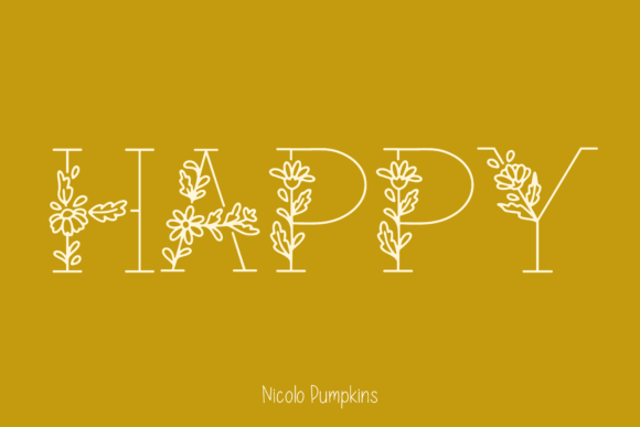 Daisy Garden Font PNG with transparent background - Preview 4