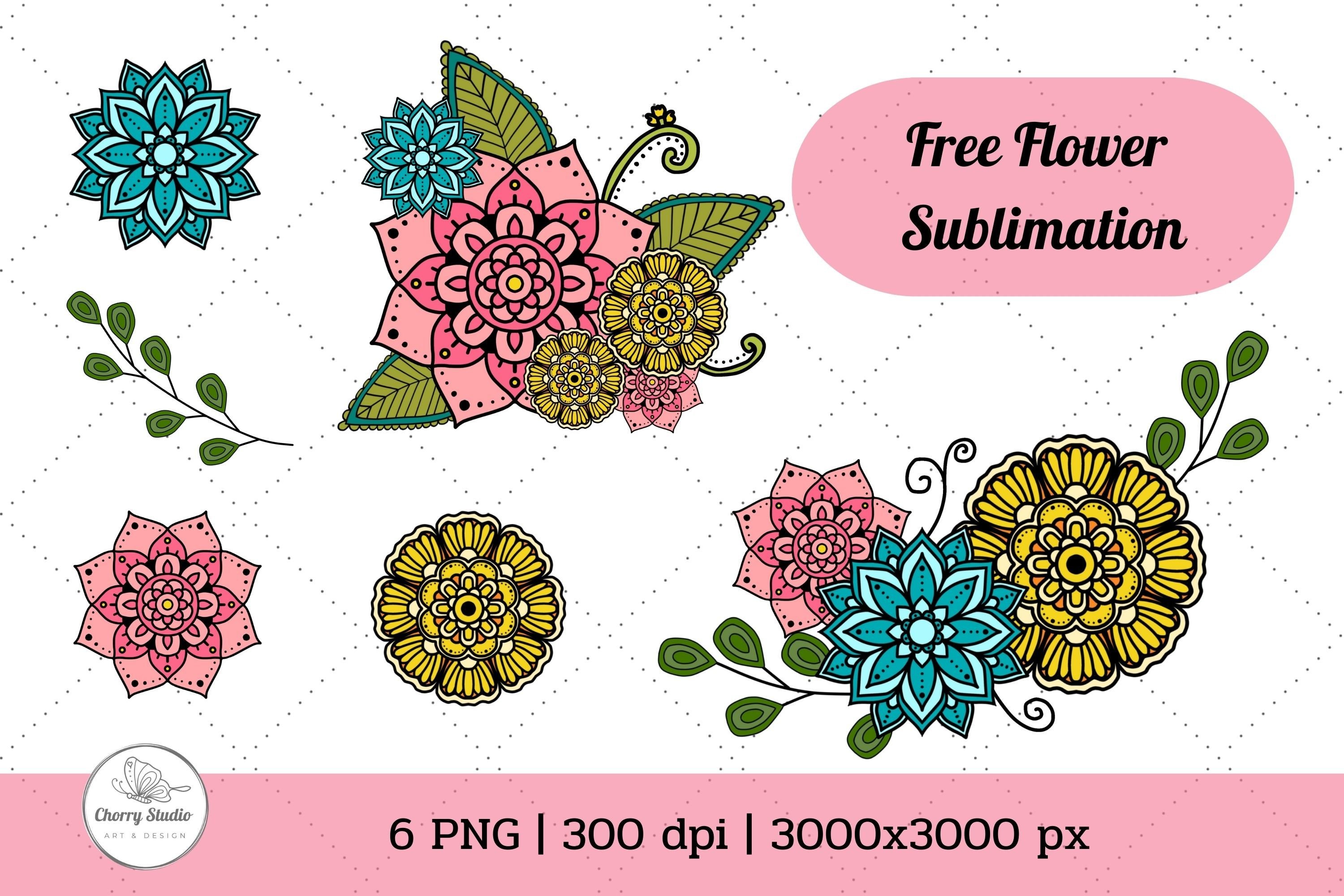 Flowers Sublimation Graphic by Chorry Studio · Creative Fabrica