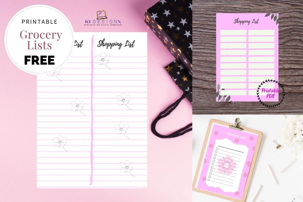 Free Printable Grocery Lists