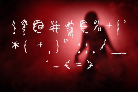 Friday 13th Font PNG with transparent background - Preview 1