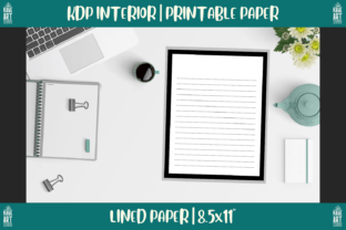 KDP Lined Paper - Black Graphic by kayeartstudio · Creative Fabrica