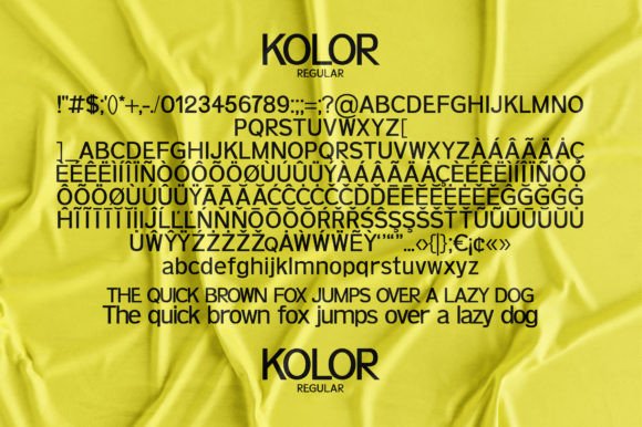 Kolor Font PNG with transparent background - Preview 6