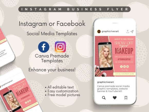 Makeup Training Instagram Flyer Banner Graphics
