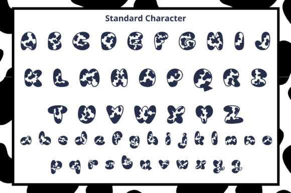 Moo Skin Font PNG with transparent background - Preview 1