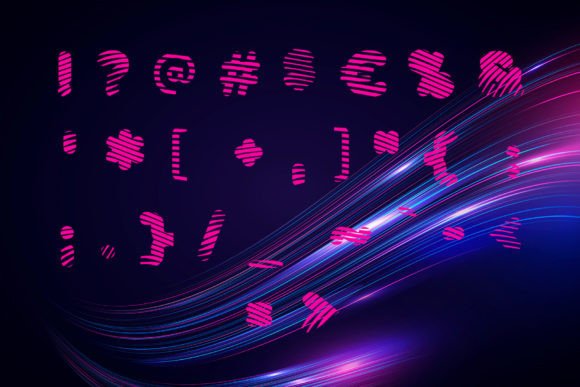 Nano Print Font PNG with transparent background - Preview 4