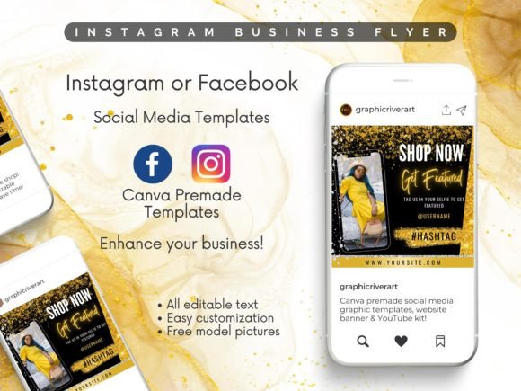Shop Now Instagram Social Media Flyer Graphics
