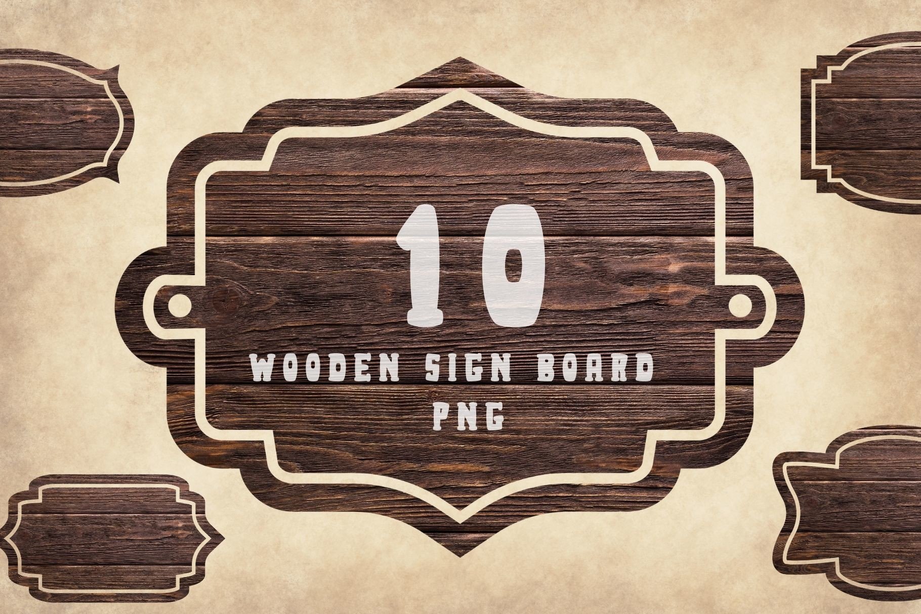 10 Wooden Sign Boards