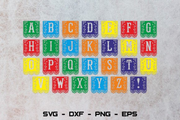 Alphabet Papel Picado | Papel Picado Svg