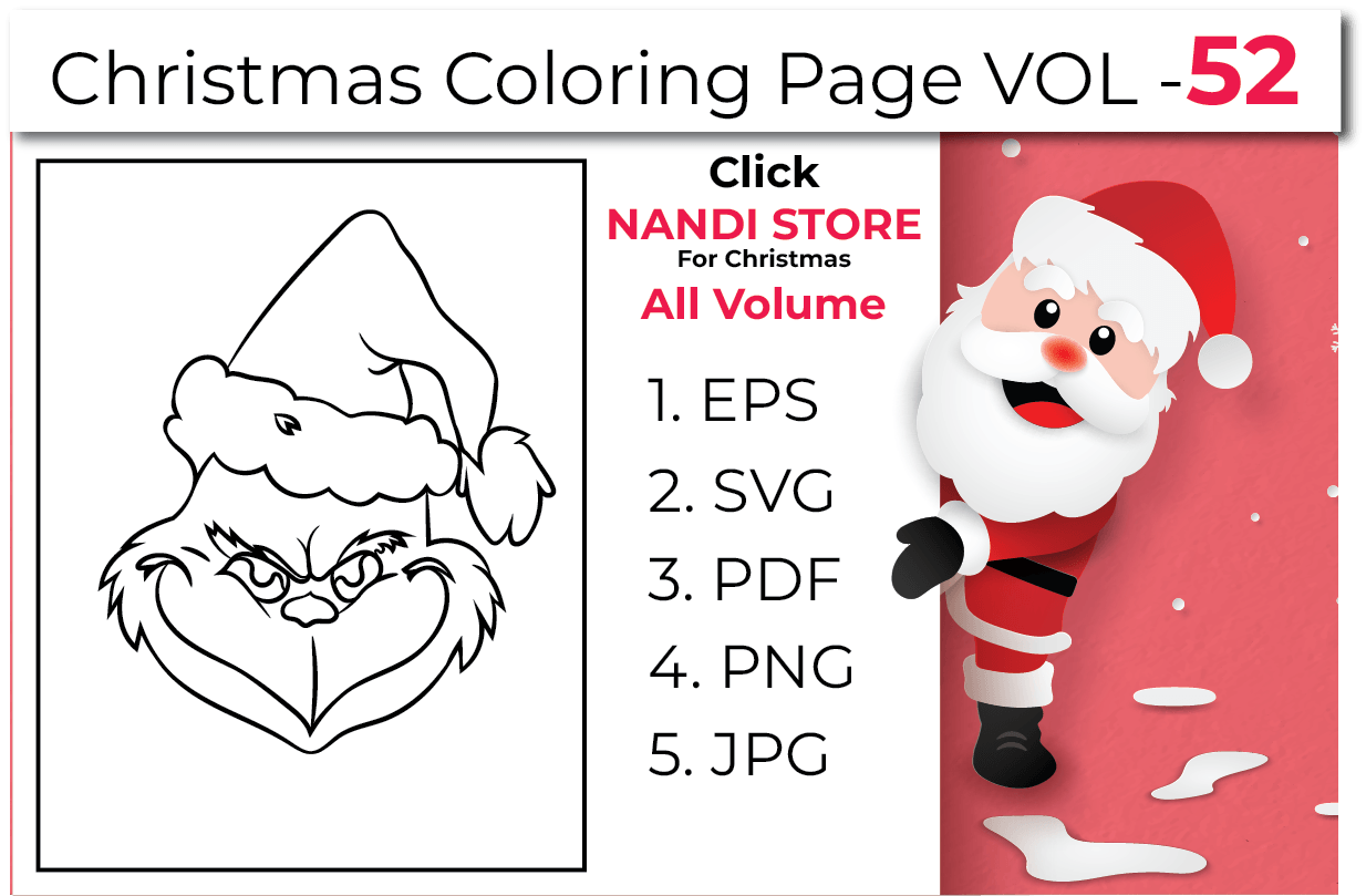 Christmas Kids Coloring Book Pages Vol52 Graphic by Nandi Store ...