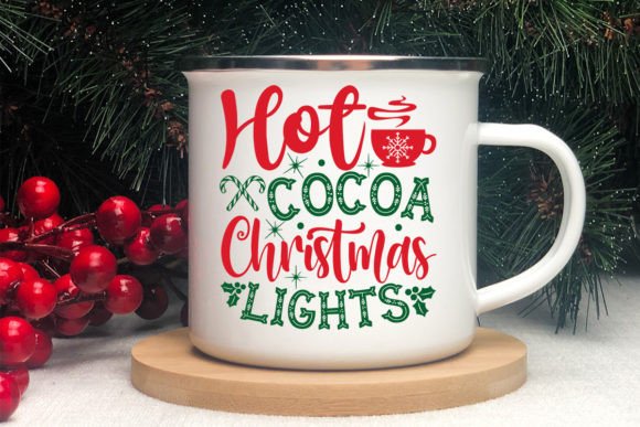 Hot Cocoa And Christmas Lights Graphics