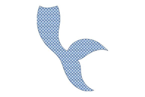 Japanese Sashiko Shape Mermaid Tail