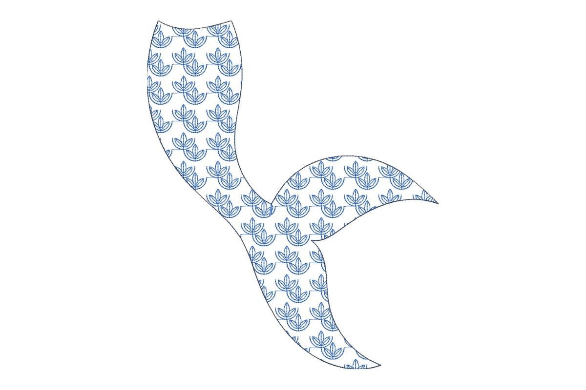 Japanese Sashiko Shape Mermaid Tail