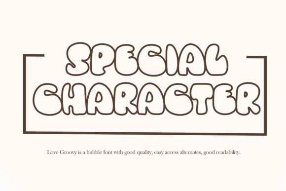 Love Groovy Font PNG with transparent background - Preview 5