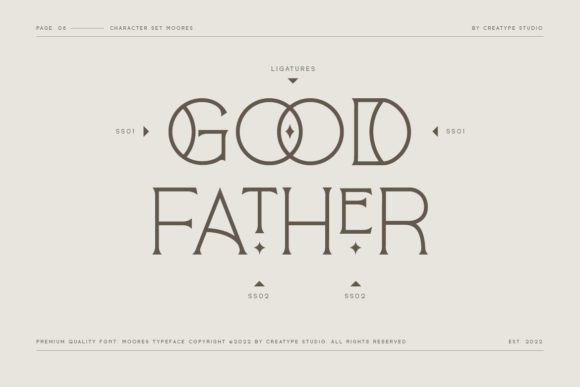 Moores Font font preview - 5