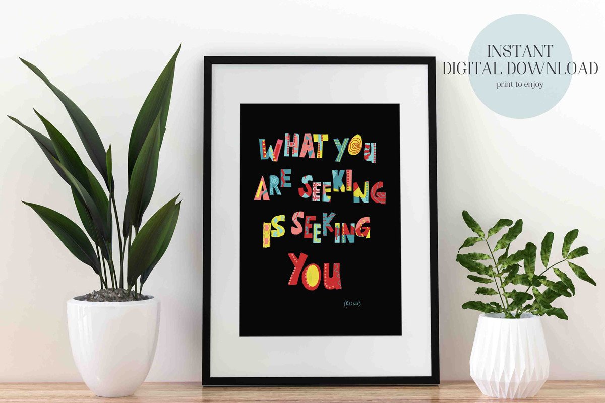 Graphis Rumi Rumi Quote Art Graphic by nosheendesigns · Creative Fabrica