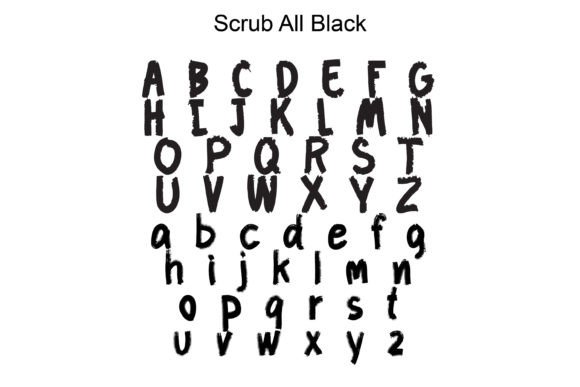 Scrub Font PNG with transparent background - Preview 1