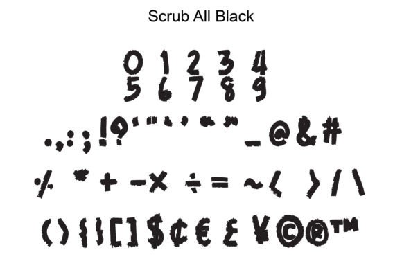 Scrub Font PNG with transparent background - Preview 2
