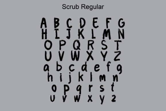 Scrub Font PNG with transparent background - Preview 3