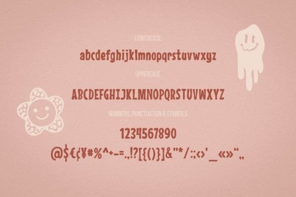 Sloppy Clay Font PNG with transparent background - Preview 2