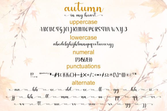 Autumn in My Heart Font - Preview 4