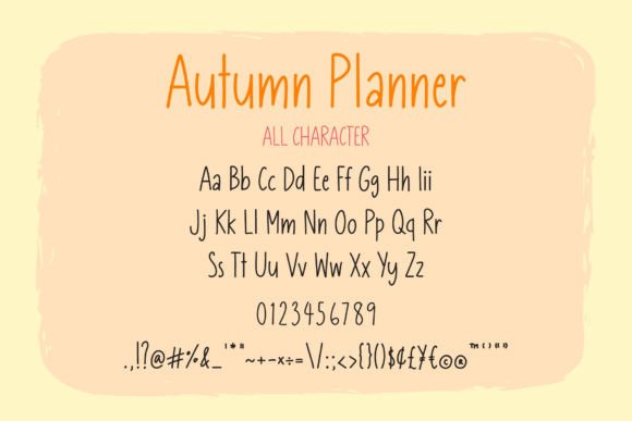 Autumn Planner Font - Preview 2
