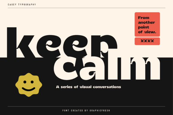 Cagey Font PNG with transparent background - Preview 2