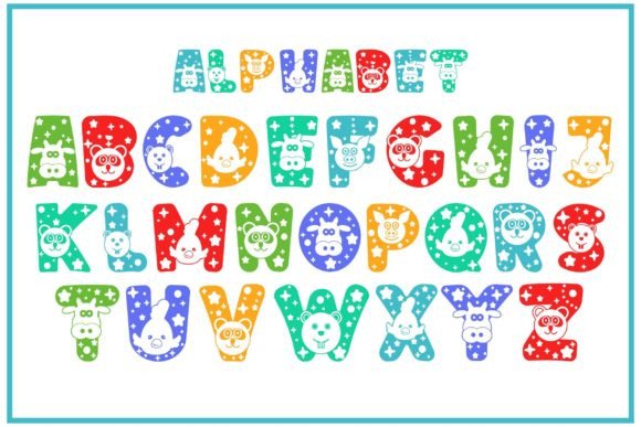 Chubby Animal Font PNG with transparent background - Preview 1