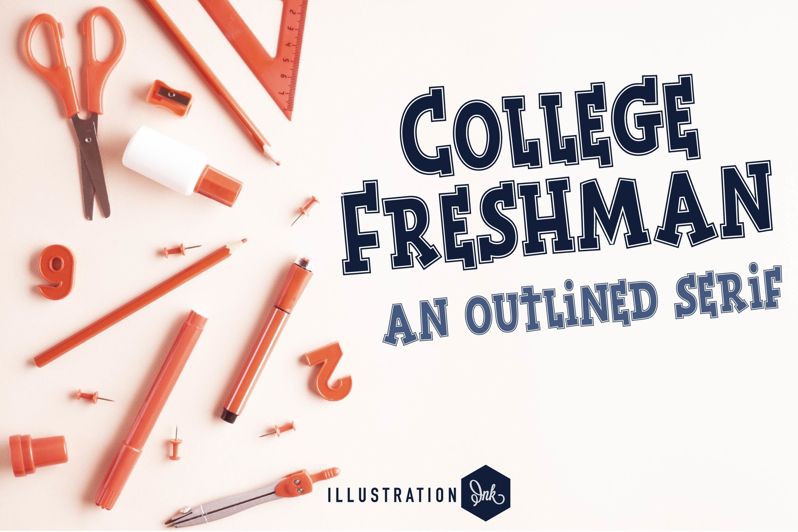 College Freshman Font by Illustration Ink · Creative Fabrica