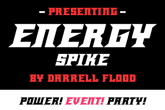 Energy Spike Font - Preview 1