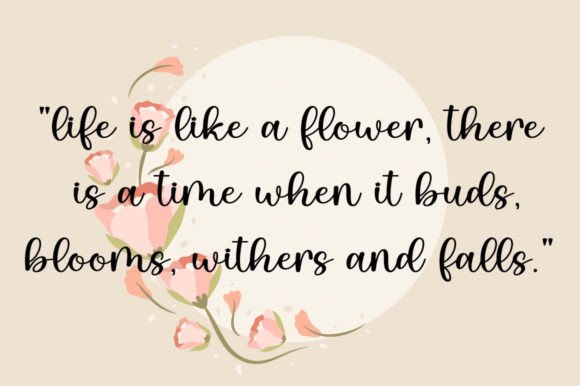 Flower Minimalist Font - Preview 1