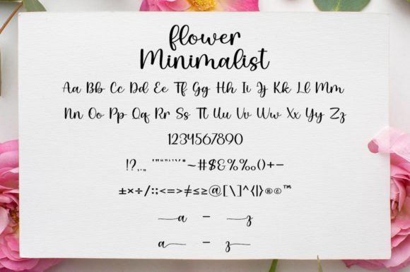Flower Minimalist Font - Preview 5