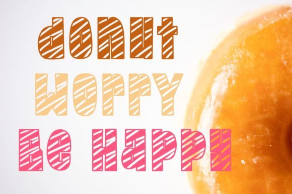 Glazed Donut Font PNG with transparent background - Preview 1